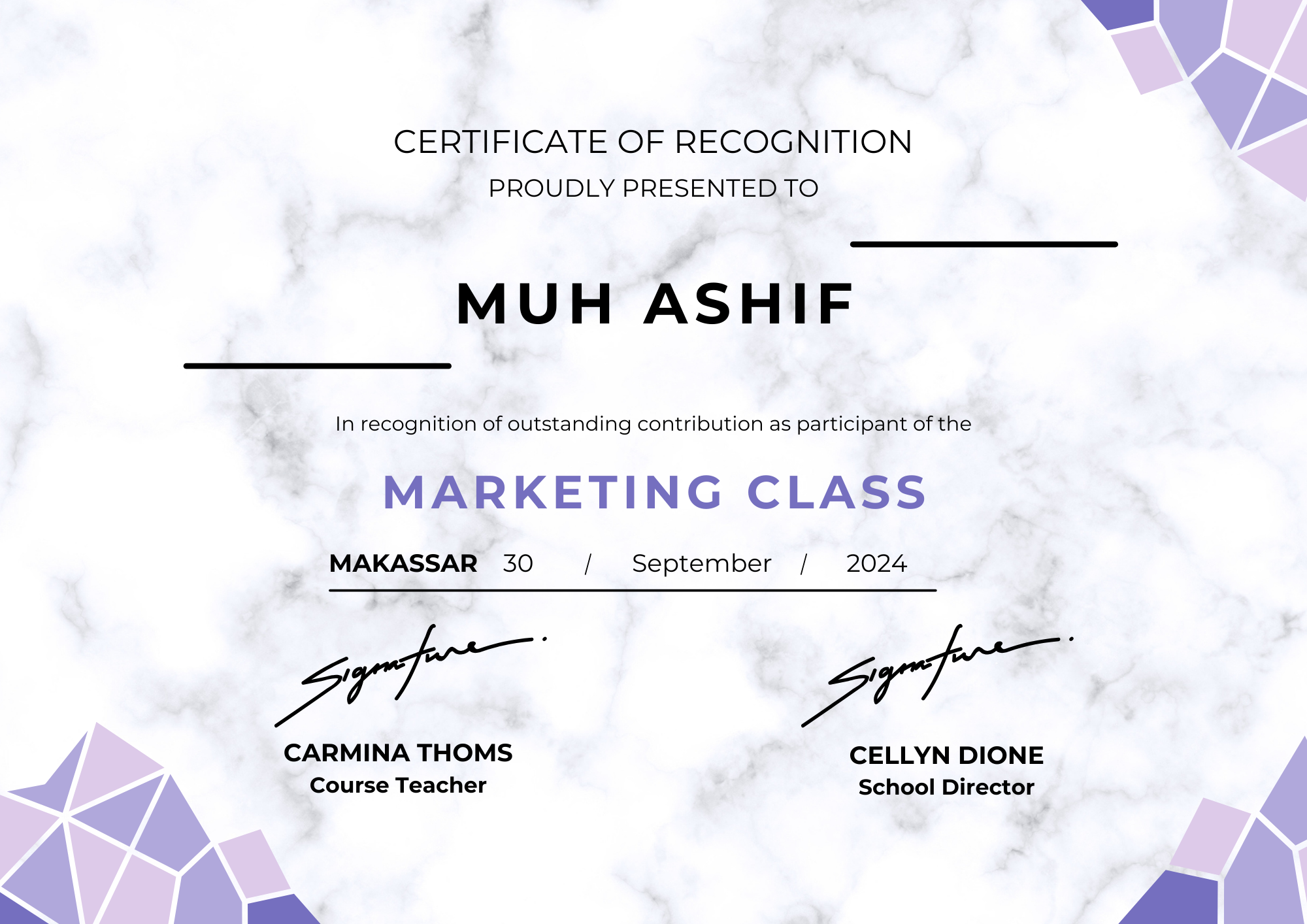 Marketing Class